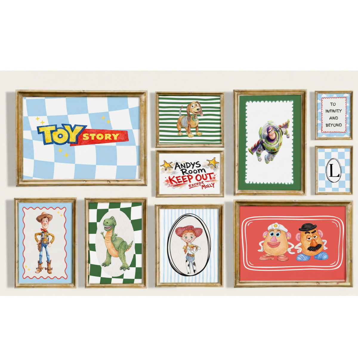Personalized Toy Story Inspired Art Prints — Set of 11 | Digital Download