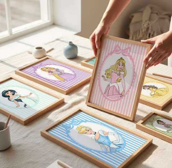 Princess Wall Art Set of 8