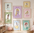 Princess Wall Art Set of 8