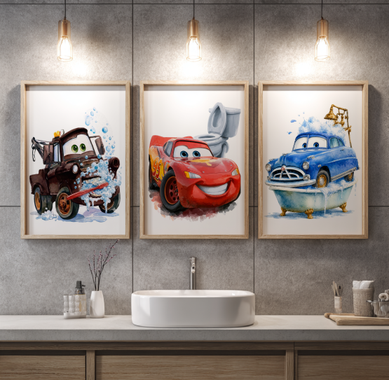 McQueen Bathroom Printable Set of 3