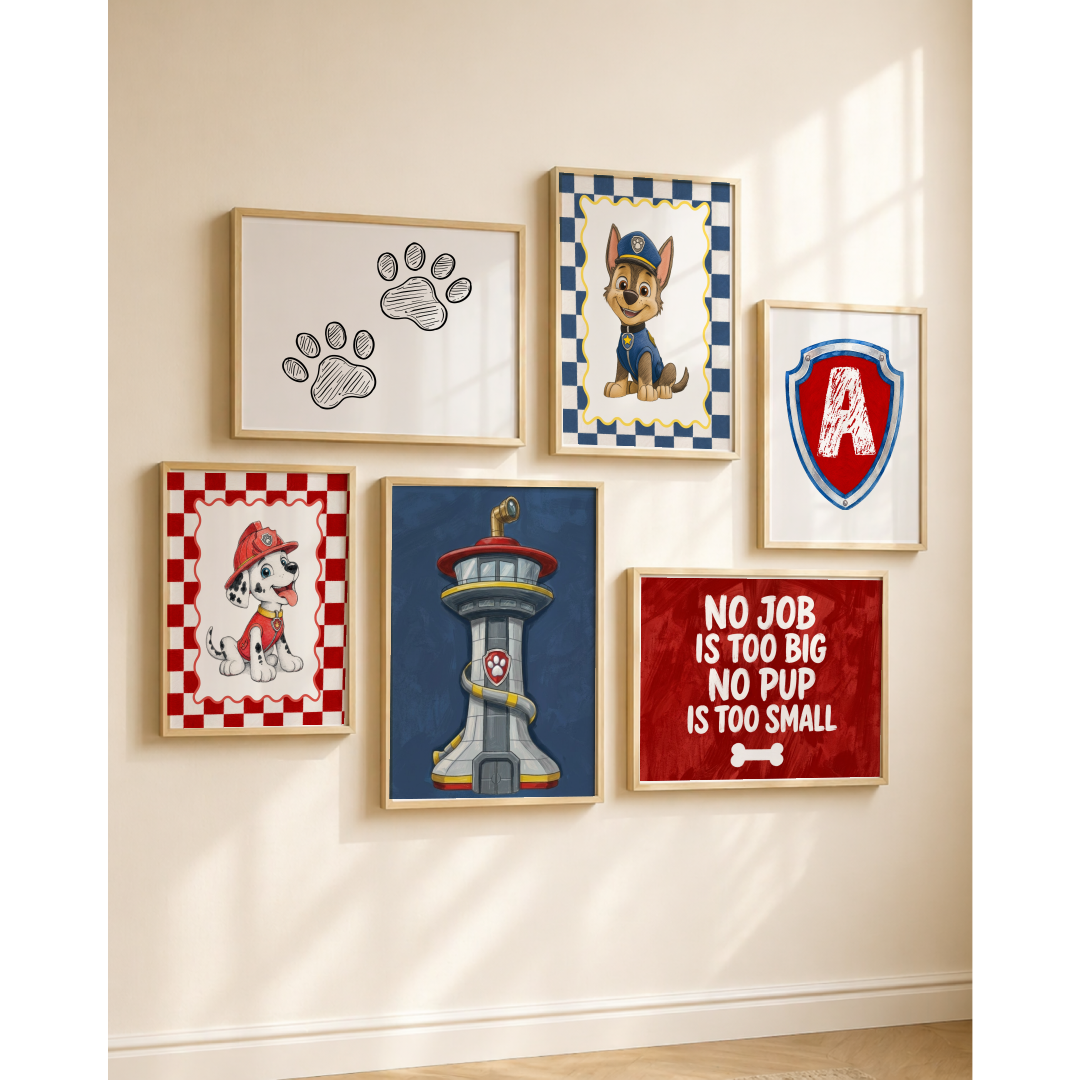 Paw Patrol Wall Art Set of 7