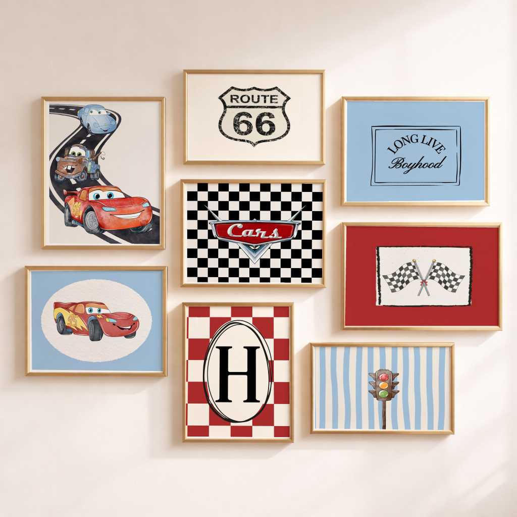 PERSONALIZED LIGHTNING MCQUEEN INSPIRED PRINTABLES SET OF 8