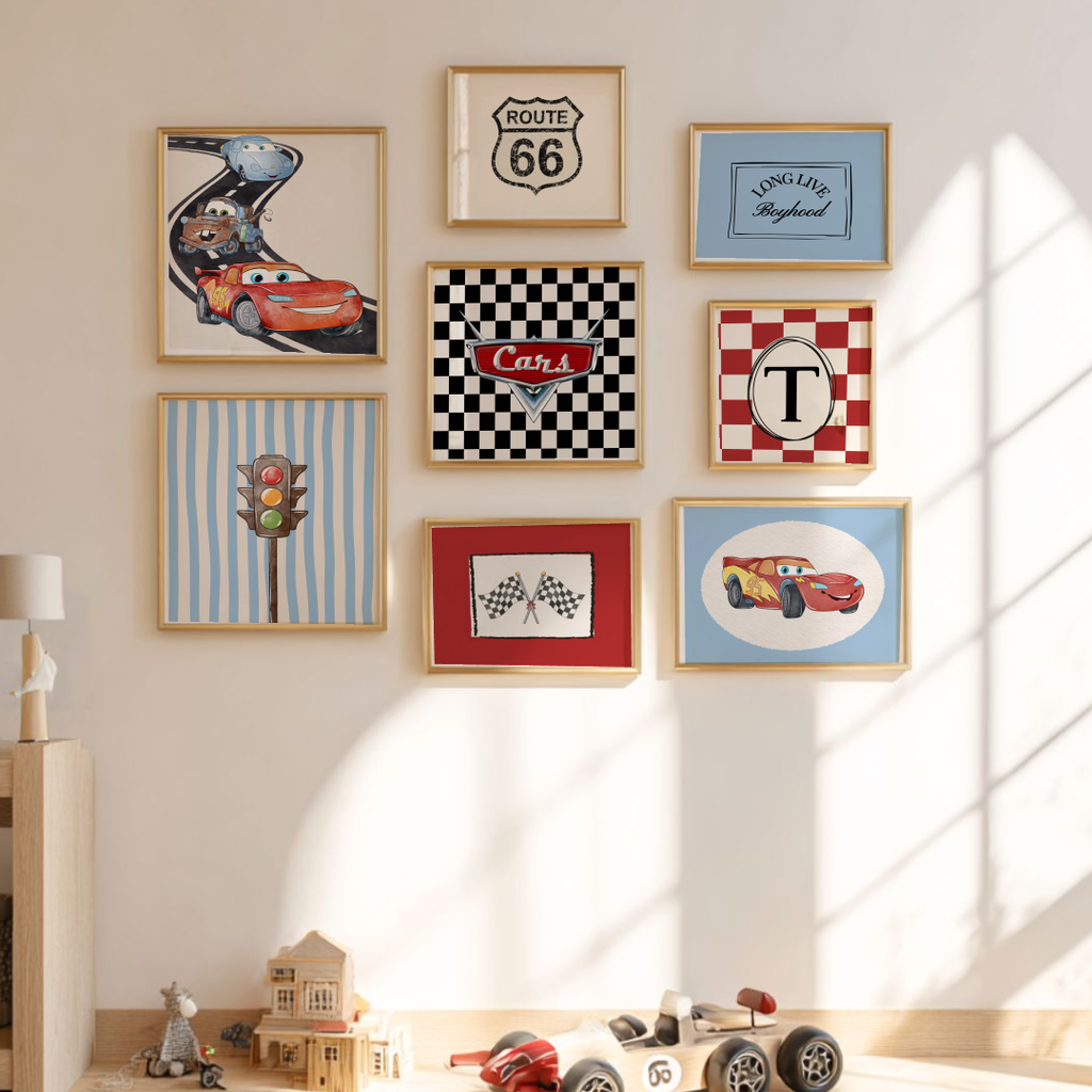 PERSONALIZED LIGHTNING MCQUEEN INSPIRED PRINTABLES SET OF 8