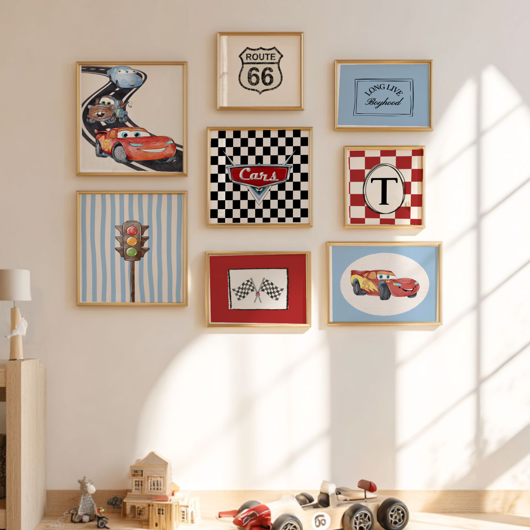 PERSONALIZED LIGHTNING MCQUEEN INSPIRED PRINTABLES SET OF 8