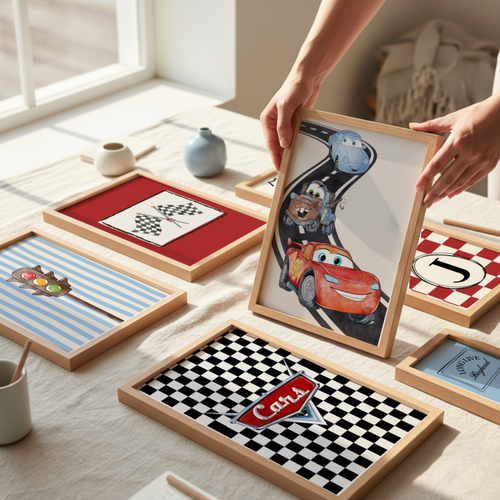 PERSONALIZED LIGHTNING MCQUEEN INSPIRED PRINTABLES SET OF 8