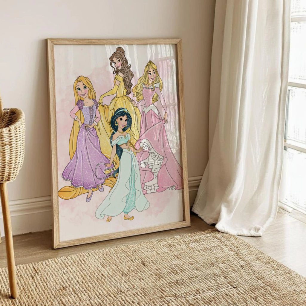Princess Girls Bedroom Decor: Princess Wall Art (Set of 3)